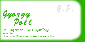 gyorgy poll business card